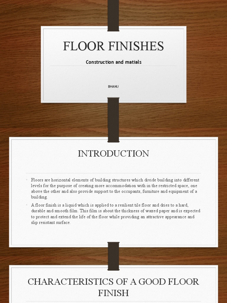 Floor Finishes: Construction and Matials | PDF | Flooring | Tile