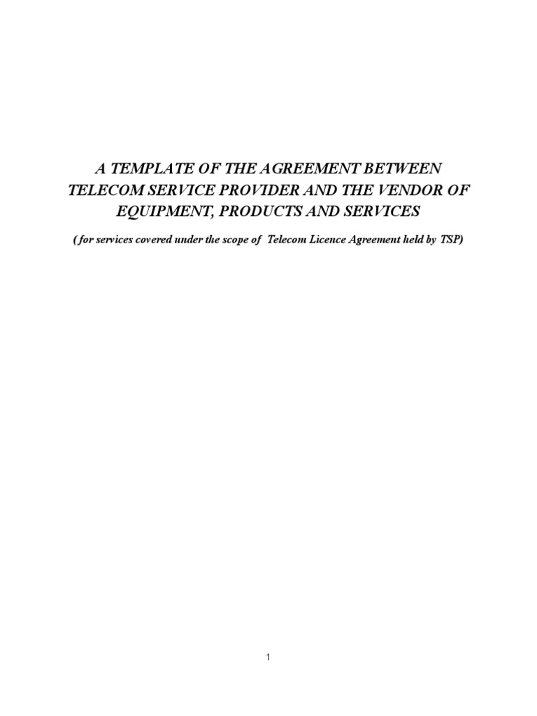 Template Agreement For ISP VSAT 1 (1) 0 PDF Information Template Agreement For ISP VSAT 1 (1) 0 PDF Information