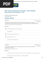 SAP S - 4HANA Sourcing and Procurement - 1