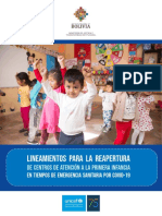 Bol - Lineamientos Apertura Centros Infantiles