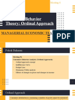 6th. Consumer Behavior Analysis (Ordinal Approach)