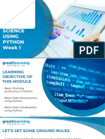 DATA SCIENCE USING PYTHON Week 1