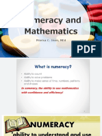 Numeracy and Mathematics: Pilarica C. Jison, Med