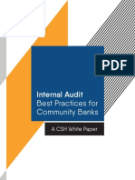Best Practices for Community Bank Internal Audit