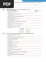 Worksheet 39:: Reporting Questions and Orders / Commands