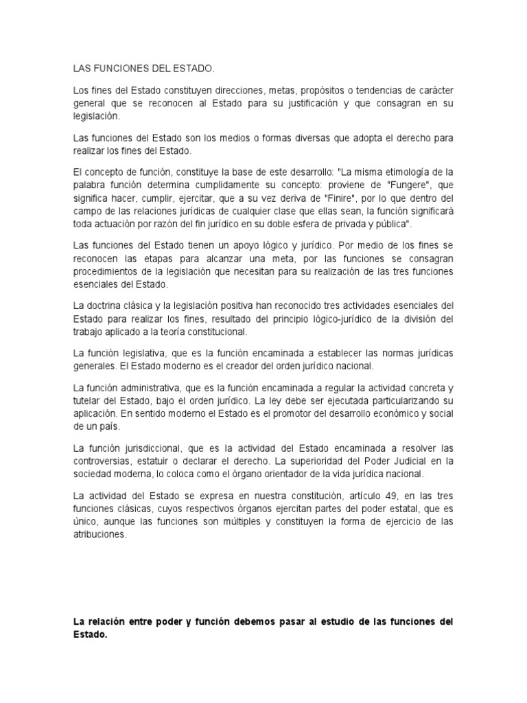 Las Funciones Del Estado PDF