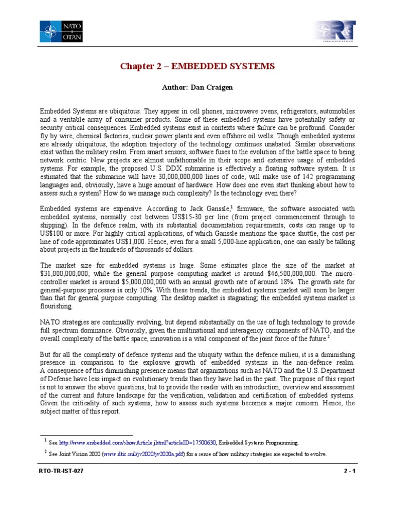 Examples of Embedded Systems Explained | PDF | Wireless Sensor Network ...