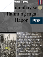 Pamumuhay Sa Ilalim NG Mga Hapon