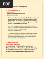 Artificial Intelligence: Three Domains of AI