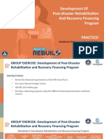 R2R Worksheet 9 Post Disaster Rehabilitation and Recovery Financing Program