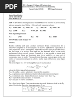 D. J. Sanghvi College Of Engineering: And Noise Parameters (Z = 50 Ω) At 4 Ghz And Verify Same Using Software