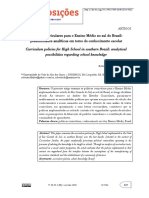 Políticas curriculares para o Ensino Médio no sul do Brasil