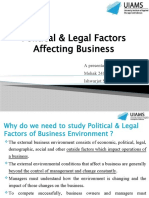 Political & Legal Factors Affecting Business 