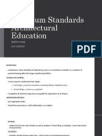 Minimum Standards Architectural Education