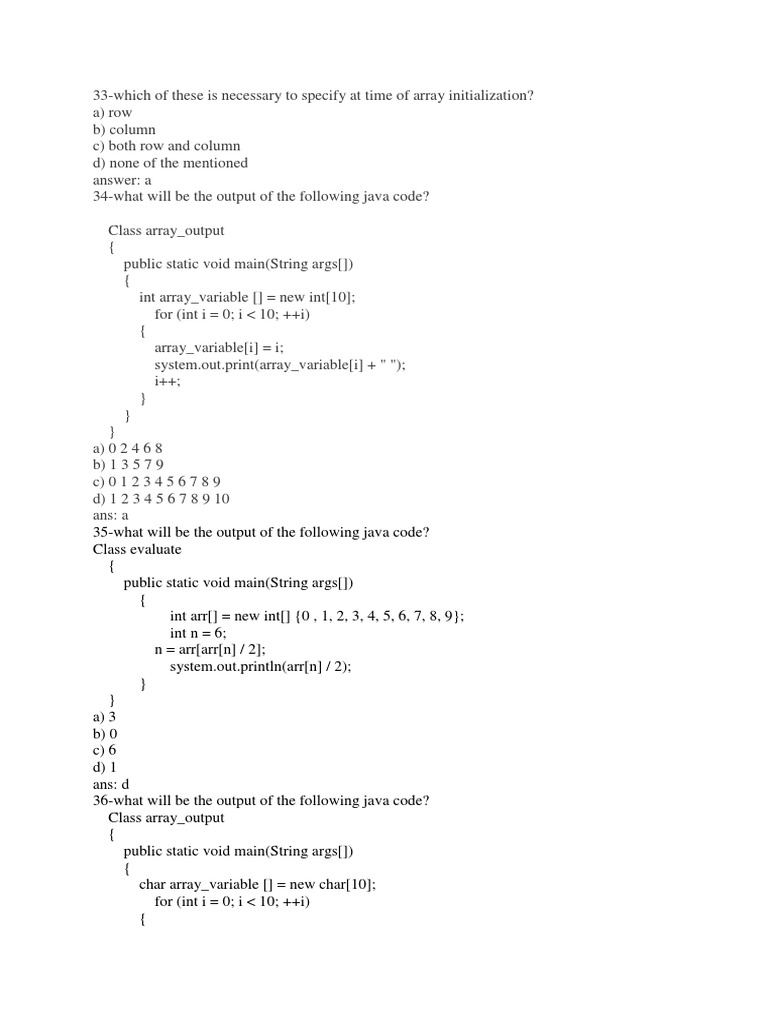 0 - Javamcq Part1 36 | PDF