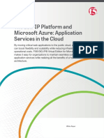 The Big Ip Platform and Microsoft Azure Application Services in The Cloud