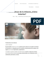 Problemáticas de La Infancia ¿Cómo Tratarlas - Institución Fernando Ulloa