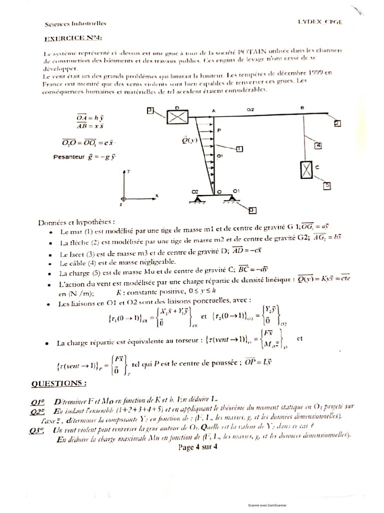 Exercices Statique | PDF