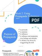 Week 2: Using Propaganda Techniques: Quarter 3