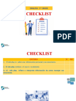1act - 1exp - Checklist - Ingles - 1grado