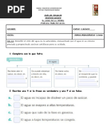 3º Guía 1 El Agua Tercero Básico