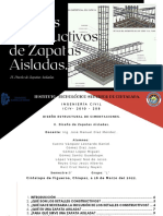 Detalles Constructivos de Zapatas Aisladas, 8l.