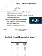 Chapter 2 - Basic Statistical Methods: - Describing Sample Data