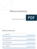 Memory Hierarchy: Sabina Batyrkhanovna