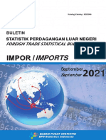 Buletin Statistik Perdagangan Luar Negeri Impor September 2021