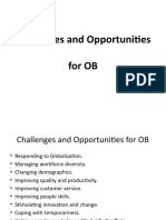 Challenges and opportunities in organizational behavior (OB