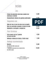 Carta Asador La Ochava Marzo 2022