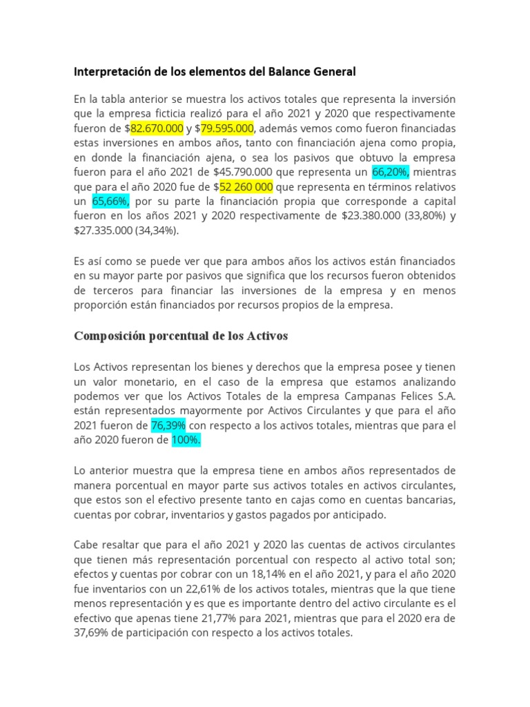 Taller de Anlisis Financiero | PDF | Business | Liquidez de mercado