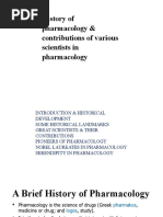 PHARM - LEC 1 History of Pharmacology