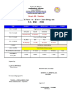 Limited Face - To - Face Class Program S.Y. 2021 - 2022: Grade 10 - Newton