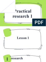 Practical Research Lessons