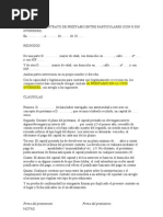 Modelo Contrato de Prestamo de Dinero