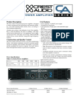 Ca2 Power Amplifier: Product Description CA2 Features