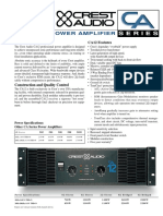 Ca12 Power Amplifier: Product Description CA12 Features