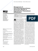 Management of Pancreaticoduodenal Artery Aneurysms: Results of Superselective Transcatheter Embolization
