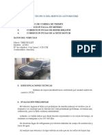 INFORME TECNICO DEL SERVICIO AUTOMOTRIZ Aveo Roberto 