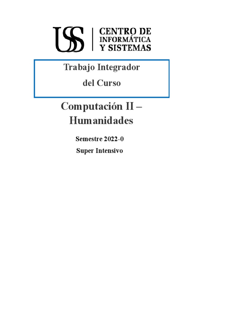 Trabajo Integrador Computación II | PDF | Edad de información | Informática