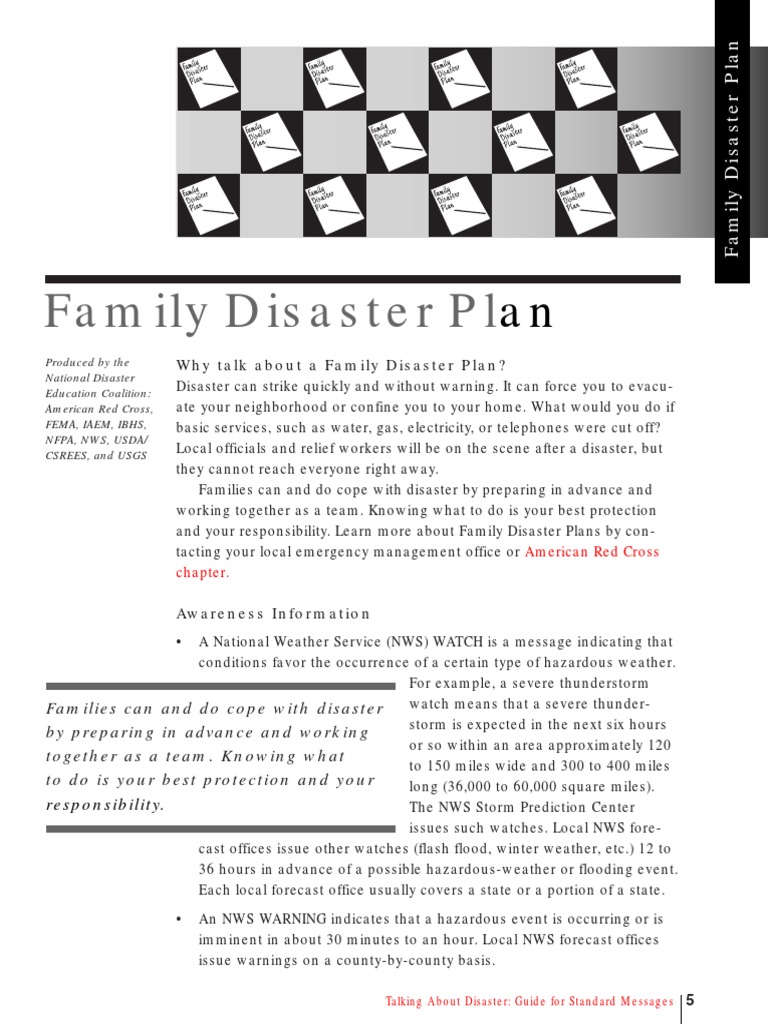 Family Disaster Preparedness Guide | PDF | National Weather Service ...