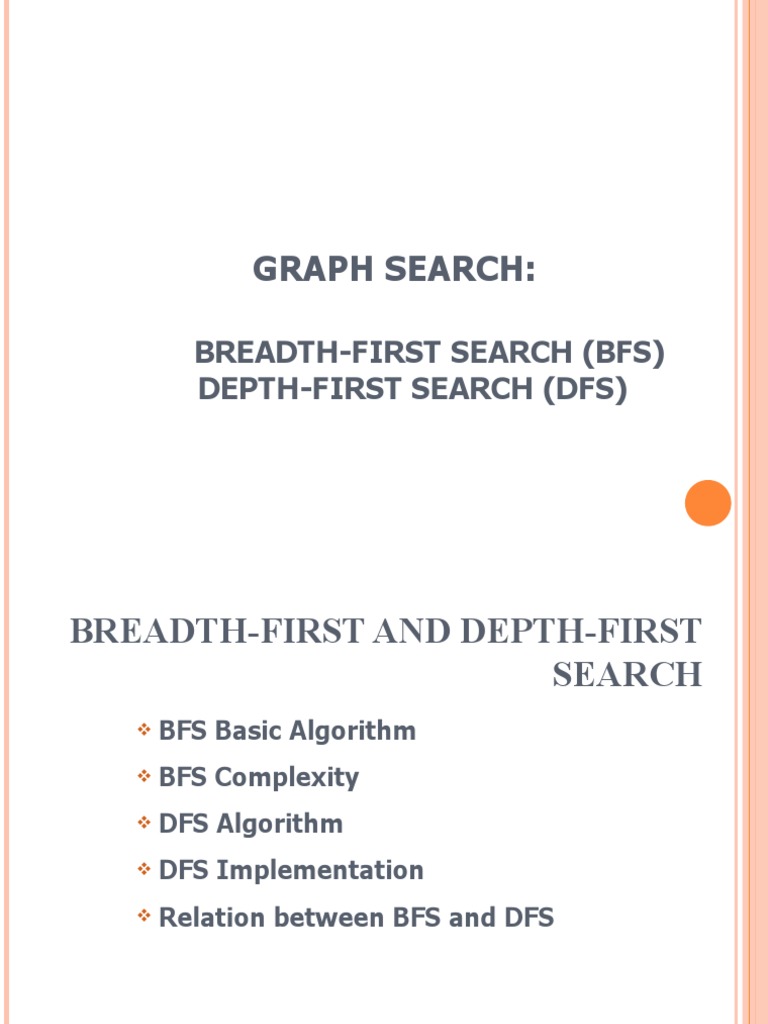 BFS and DFS | PDF | Algorithms | Applied Mathematics