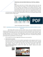 Perkembangan Teknologi Di Industri Dan Dunia Kerja