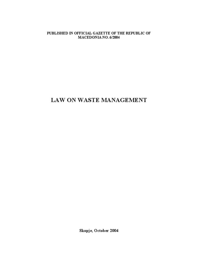 Waste Management | PDF