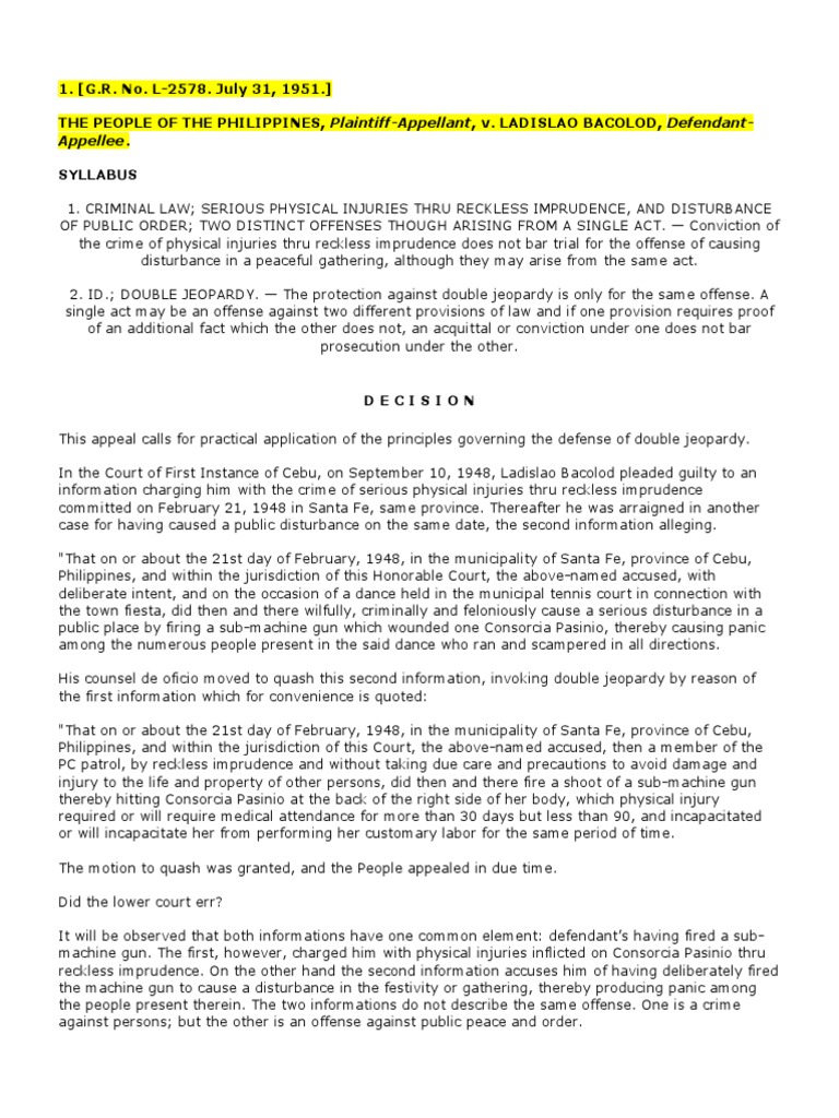 Midterm Double Jeopardy Cases PDF Adultery Double Jeopardy