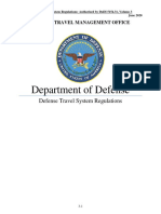 Department of Defense: Defense Travel System Regulations