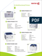 1 - 8 Pages XEROX Printers& A4MFP