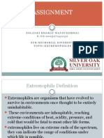 Assignment: Solanki Bharat Mansukhbhai E - N O: 2 0 0 5 0 7 0 4 1 0 3 0 Sub:Microbial Diversity Topic:Extremophiles