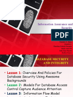 DATABASE SECURITY AND INTEGRITY Group 3